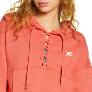 Conception de couleur unie avec cordons de serrage / Conception à manches longues à prix abordable et avec capuche, logo personnalisable et poche kangourou - Product Image 6