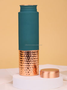 Bouteille d'eau en cuivre de haute qualité, vaisselle, couleur naturelle, cuivre pur, fabriquée à la main, couvercle multifonction, 900 ml - Product Image 3