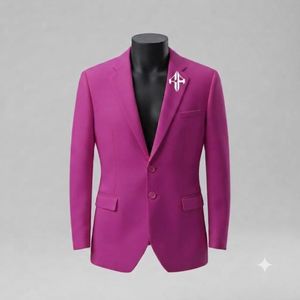 Traje de Pantalón y Chaqueta de Terciopelo Estilo Italiano para Hombre, Antiarrugas, Transpirable, Cierre de Botones, Diseño Plano Frontal, Viscosa/Poliéster - Product Image 6