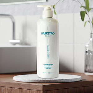 HAIRSTRO Shampooing Quotidien Soin du Cuir Chevelu Formule Concentrée Centella Asiatica Biotine 500ml Soulagement Chute de Cheveux Unisexe Tous Types de Cheveux - Product Image 1