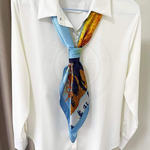 Pañuelo de seda ligero, accesorio de moda para el cuello, el cabello, los hombros y la ropa diaria. - Product Image 1