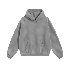 Sudadera con Capucha para Hombre, Estilo Urbano, Vintage, con Efecto Desgastado, Suave al Tacto, para Uso Diario Informal - Product Image 1