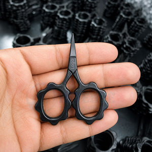 Custom Black Embroidery <b>Scissors</b> Sharp Fine Tip <b>Sewing</b> Craft Thread Snips OEM Manufacturer - Product Image 1