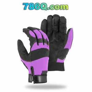 Gants de mécanicien en cuir fabriqués en néoprène avec poignet réglable - Product Image 1