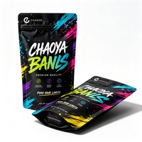 Sachet Doypack Noir Personnalisé Imprimé avec Fermeture Zip, Qualité Alimentaire, Anti-odeur, pour Compléments Énergétiques, Gommes, Bonbons, Échantillons 3,5g