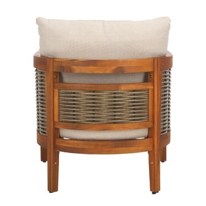 Sillón minimalista moderno, silla de ratán de madera duradera, sofá de jardín de caña para muebles de Hotel y restaurantes - Product Image 4