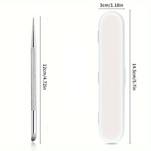 Palito de Acero Inoxidable de Alta Calidad para Limpiar Uñas y Cutículas, Herramienta de Doble Punta para Manicura y Pedicura - Product Image 6