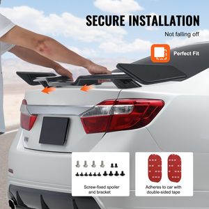 Alettone da 57.9 pollici Spoiler auto ad alta resistenza ABS vernice da forno nero lucido alettone posteriore compatibile 2018-2023 Spoiler auto - Product Image 6