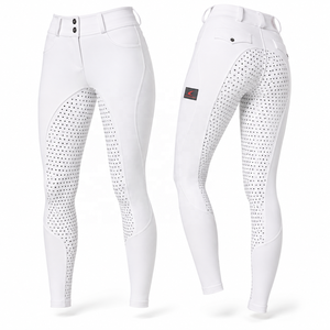 กางเกงขี่ม้าเอวสูงสำหรับผู้หญิง ผ้ายืดสแปนเด็กซ์ ไนลอน มีกระเป๋า - Product Image 5