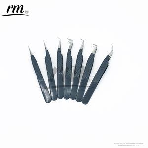 Pince à cils à volume individuel en fibre de pointe droite en acier inoxydable pour l'extension des cils Pince à épiler à isolation des cils à pointe incurvée - Product Image 5