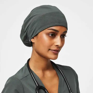 New Fashion Custom Size Solid Colour Nursing Private Label Knitted Cotton Polyester <b>Scrub</b> Hats Hospital Use Medical Nurse - Product Image 6