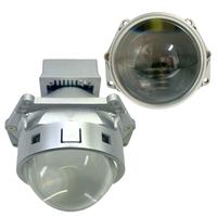 Projecteur de phare antibrouillard bi-LED 3,0 pouces à double lentille, ampoule de phare LED 55W 65W pour rénovation automobile avec support non destructif