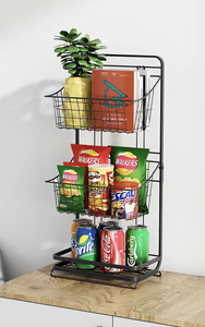 Estante de Almacenamiento de Cocina de 3 Niveles, Organizador de Frutas y Verduras, Fabricación OEM/ODM en Vietnam - Product Image 2