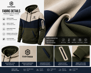 Sudadera con Capucha Personalizada de Forro Polar, Corte Regular, Color Sólido, Diseño con Bolsillos, Ropa Casual de Invierno, Tejido Liso Teñido, 100% Bordado - Product Image 3