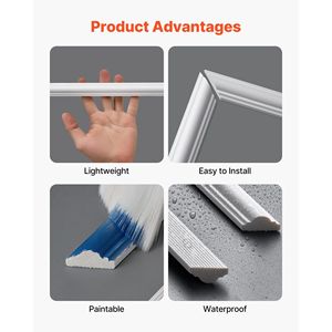 Kit de 12 panneaux de lambris en polystyrène 20 x 20 cm, légers, imperméables et peignables, pour murs décoratifs faciles à réaliser - Product Image 4