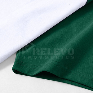 Relevo Men's <b>Raglan</b> Sleeve <b>T</b>-<b>Shirt</b> 100% Cotton Regular Fit Casual O-Neck Jersey Breathable Front Logo Streetwear - Product Image 5