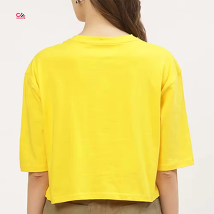 เสื้อครอปพิมพ์ลายตามสั่งสำหรับผู้หญิง สวมใส่ได้ทุกวันในช่วงฤดูร้อน คุณภาพพรีเมียม แขนสั้น เสื้อยืดครอปพิมพ์ลาย - Product Image 3