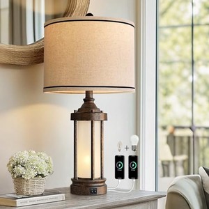 Sheesham Wood Tapered Square Lamp Base Industrial Modern Design Wholesale - Product Image 1