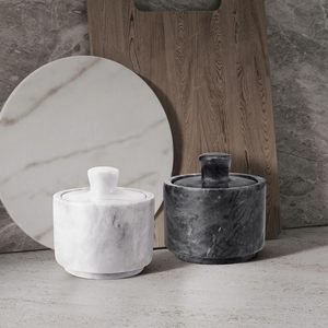Elegant marble container modern luxury decor stylish serving decor premium countertop styling marble decorative accessory - Product Image 5