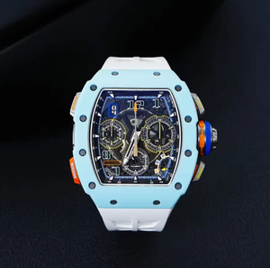 Montre mécanique sportive de luxe pour homme, automatique, squelette, 44 mm, de haute qualité, avec bracelet en caoutchouc, fabriquée en usine. - Product Image 2