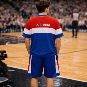 Conjunto Deportivo de Verano para Hombre, Camiseta y Pantalones Cortos de Baloncesto, Transpirable, 100% Algodón, Dos Piezas - Product Image 5