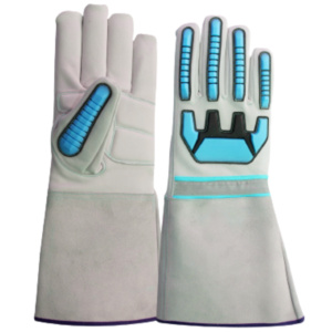 Guantes de Seguridad de Cuero de Vaca de Alta Resistencia con Revestimiento de Goma TPR para Protección de Manos en Trabajos Industriales, Soldadura TIG, Construcción y Tareas Mecánicas - Product Image 2