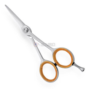 Ciseaux de barbier professionnels avec lames en acier inoxydable ultra-affûtées, design ergonomique, lame droite pour la coiffure - Product Image 5