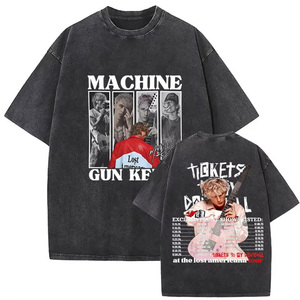 T-shirt à manches courtes pour homme, coupe classique, col rond, avec logo imprimé sur le devant, jersey 100% coton, anti-boulochage, style décontracté - Product Image 6
