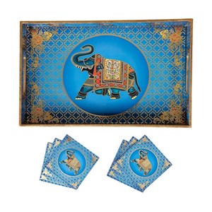 Bandeja de Servicio Tradicional Rajasthani India para Nuestros Clientes Premium de Todo el Mundo, Fabricada por Universal Overseas - Product Image 4