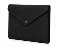 Bolsa de Fieltro Gris para Documentos, Carpeta de Archivos, Funda de Almacenamiento Portátil para Viajes y Uso en el Escritorio