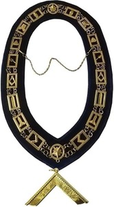 Collier de maître maçon en argent avec bijou offert - Collier de maçon en laiton, type chaîne à maillons - Product Image 6