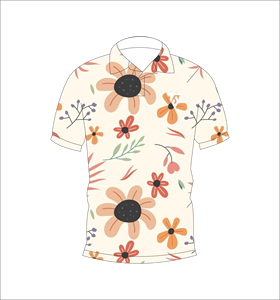 Polo rétro pour homme à imprimé floral marguerite, manches courtes, col boutonné, décontracté, respirant et léger pour l'été - Product Image 4
