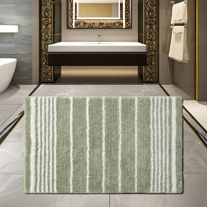 พรมผ้าฝ้ายทอมือสไตล์ทันสมัยเป็นมิตรกับสิ่งแวดล้อมซักได้ทรงเรขาคณิตสี่เหลี่ยมขนาดกำหนดเองสำหรับบ้านโรงแรม - Product Image 2