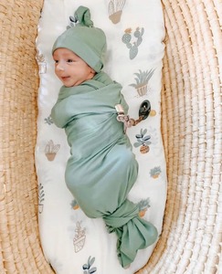 Floral Cotton Baby Swaddle <b>Blanket</b> Wearable Pastoral Pattern Soft White Pink Green Print Newborn Wrap Swaddle <b>Blanket</b> - Product Image 3