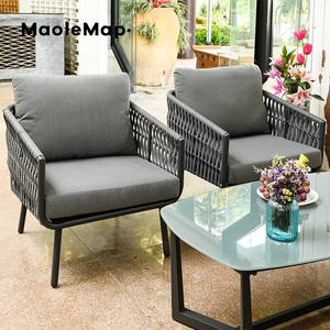 Muebles de piscina Balconi gentong rattan <span class=keywords><strong>bristo</strong></span> sillas exterior patio silla de aluminio al aire libre restaurante sofá en forma de L - Product Image 4