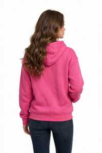 <b>Women's</b> Regular Fit Solid Breathable Casual Long Sleeve Hip Length Modal Zip-Through Hoodie - Product Image 3