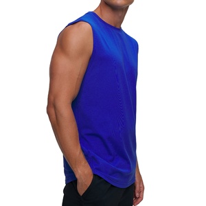 Prix de gros – Débardeur à capuche pour homme, design optimal, sans manches, vêtement de fitness respirant, 100 % coton tricoté, personnalisable, pour l'extérieur - Product Image 3