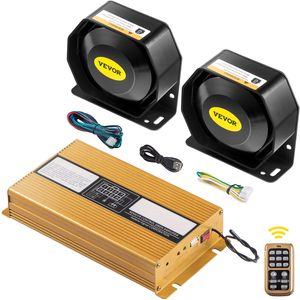 400W 8 suono altoparlante PA sistema di allarme allarme per auto della polizia corno antincendio con microfono per uscita Audio potenziata - Product Image 1