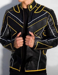 Chaqueta de Cuero Genuino Estilo Wolverine para Hombre, Chaqueta de Motero Vintage - Product Image 2