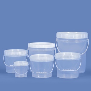Seau en plastique de qualité alimentaire en gros avec couvercle à vis, seau de 5 gallons <span class=keywords><strong>pour</strong></span> l'emballage alimentaire, fût en plastique transparent, logo personnalisé - Product Image 2