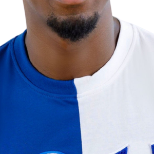 เสื้อยืดเชนิลล์ Phi Beta Sigma Half 1914 สีน้ำเงินขาว สำหรับผู้ชาย ลายตัวอักษรกรีก เสื้อยืดพรีเมียมสำหรับสมาคมนักศึกษา แขนสั้น ทรงคลาสสิก - Product Image 2