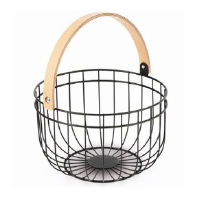 High Arrival Black Color Metal <b>Wire</b> <b>Basket</b> for Kitchen & Living Room Tabletop Decoration Customized Size Shape - Product Image 1