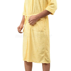 Peignoir en polaire pour homme 100% coton à manches longues avec capuche pour la maison, l'hôtel et le spa - Chaleur toute saison - Product Image 6