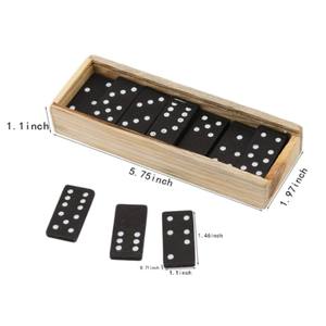 Juego de Dominó de Madera Premium con Puntos de Colores, Dominós Dobles 6 con Estuche de Madera, Juegos de Mesa Clásicos, Regalo para Familiares, Niños, Juguete Educativo - Product Image 5
