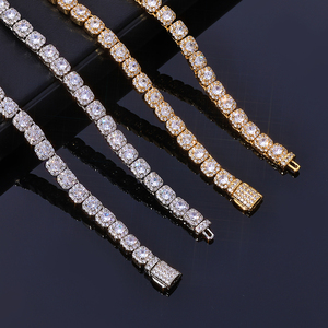 Lab-Grown Diamond Tennis <b>Chain</b> Necklace 925 <b>Silver</b> Lightweight Certified Diamond Iced Out Luxury <b>Mens</b> Womens Fine Jewelry Gift - Product Image 2