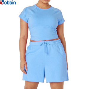 Conjunto Deportivo de Verano Estilo Hip Hop para Mujer, Ecológico, de Secado Rápido, Transpirable, con Franjas Laterales, Camiseta Corta Casual hasta la Rodilla, Estilo Vintage - Product Image 3