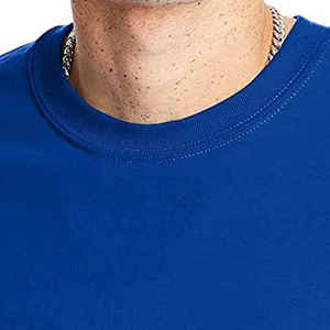 T-shirt à manches courtes pour homme, coupe classique, couleur unie, col rond, streetwear décontracté, design personnalisé, jersey tricoté respirant, 100% coton - Product Image 3