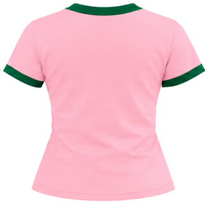 AKA Sisterhood Pink Ladies T Shirt Short Sleeve Crew Neck Graphic Letter Print Casual Fashion Sorority Inspired Women Tee - Product Image 2