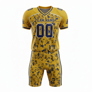 Uniforme de Fútbol Americano Personalizable al Por Mayor, Conjunto de Camiseta y Pantalones Cortos con Posición para Logotipo Frontal - Product Image 6