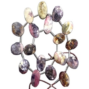 พลอยทัวร์มาลีนธรรมชาติหลากชนิด,เครื่องประดับทำด้วยมือรูปทรงรีอัญมณีแบบไม่เป็นฐานจำนวน18ชิ้น - Product Image 1